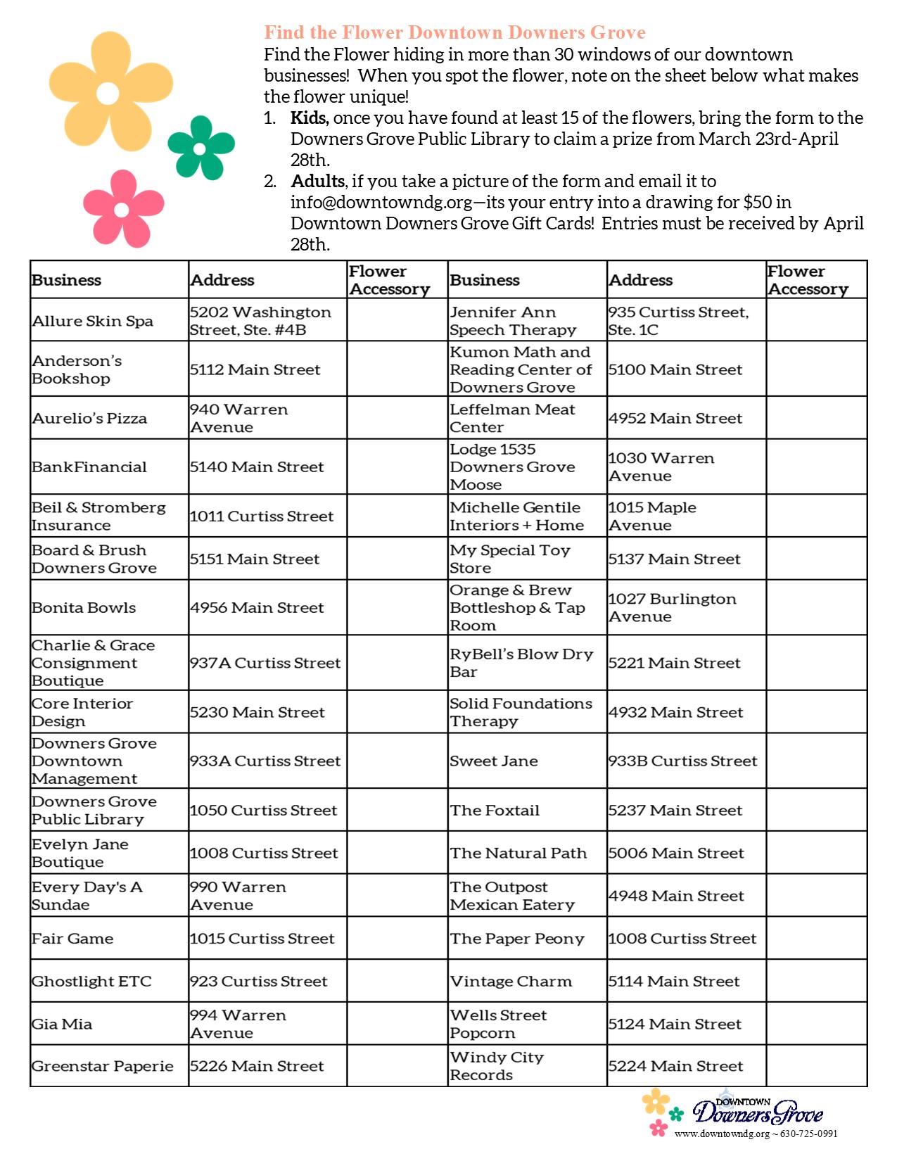 Events for March 2024 Downtown Downers Grove Management Corp.